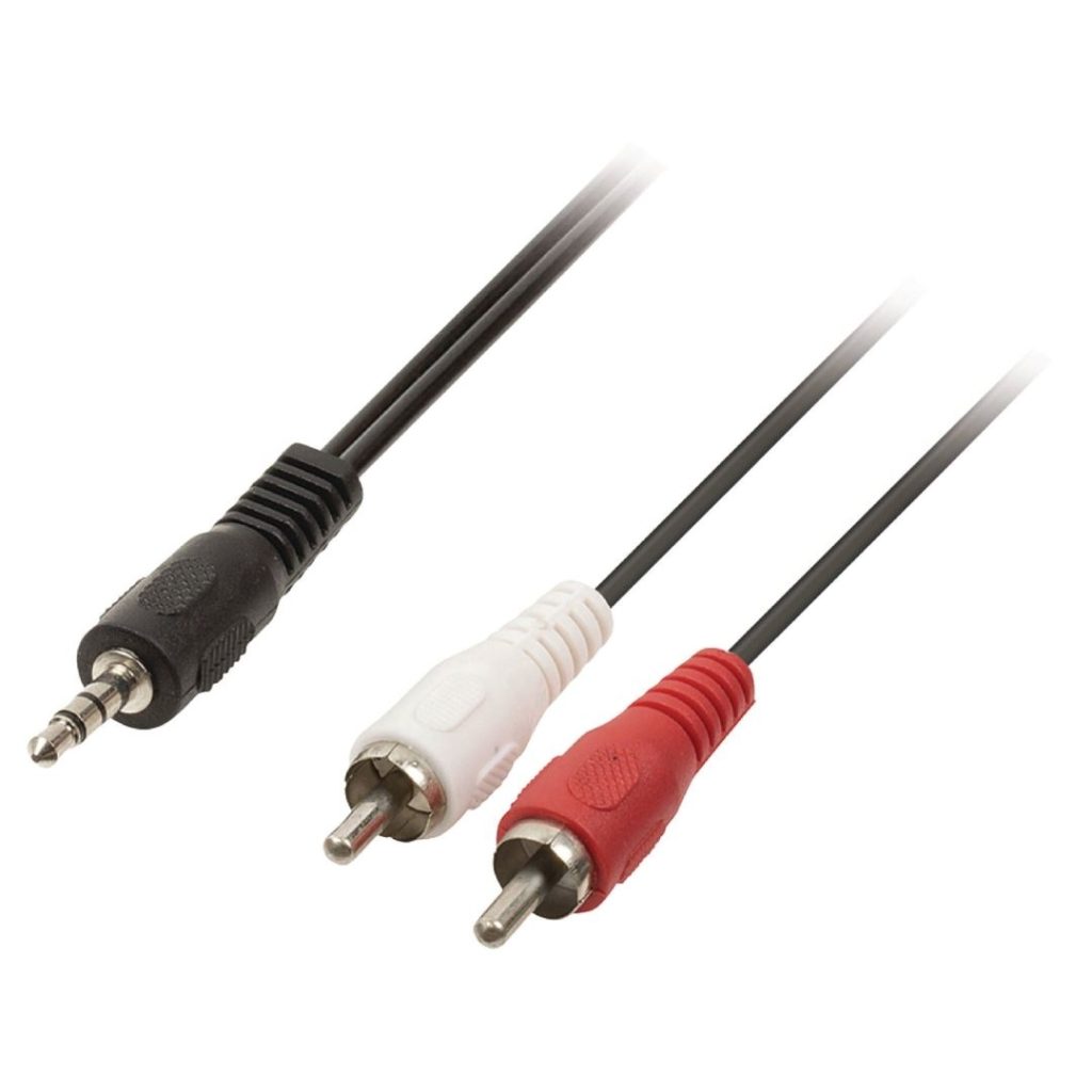 3.5mm Stereo Jack naar 2x RCA Audio kabel (1m)