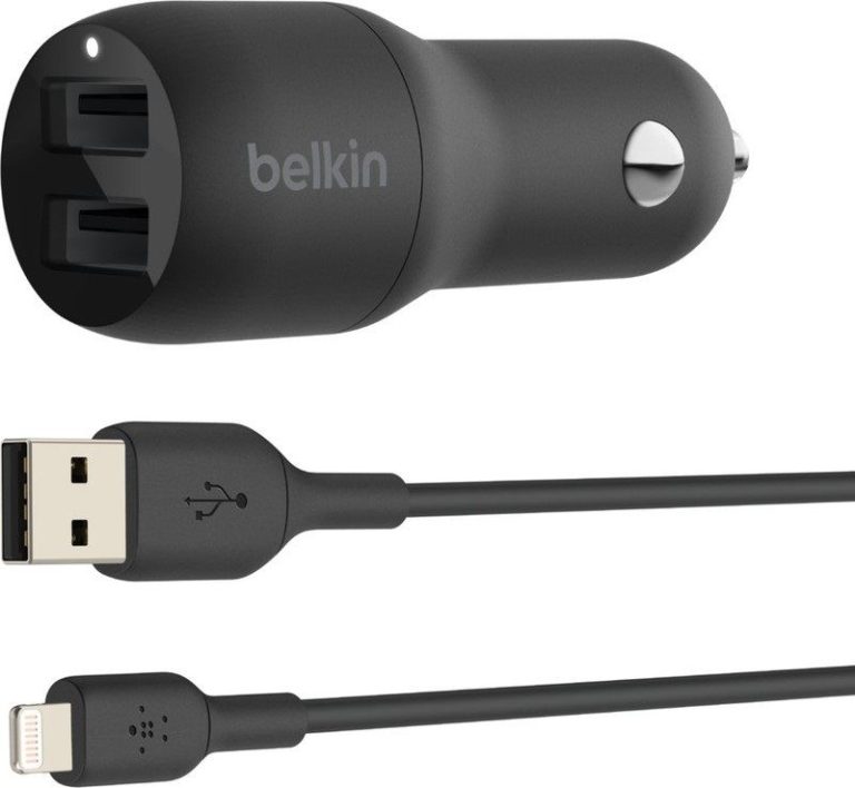 Belkin 24W Standalone Car Charger & A-LTG Cable