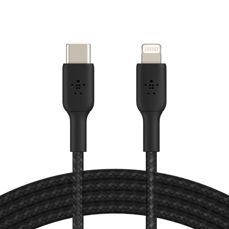 Belkin BOOST CHARGE™ Braided USB-C to Lightning Cable - 1M - Zwart