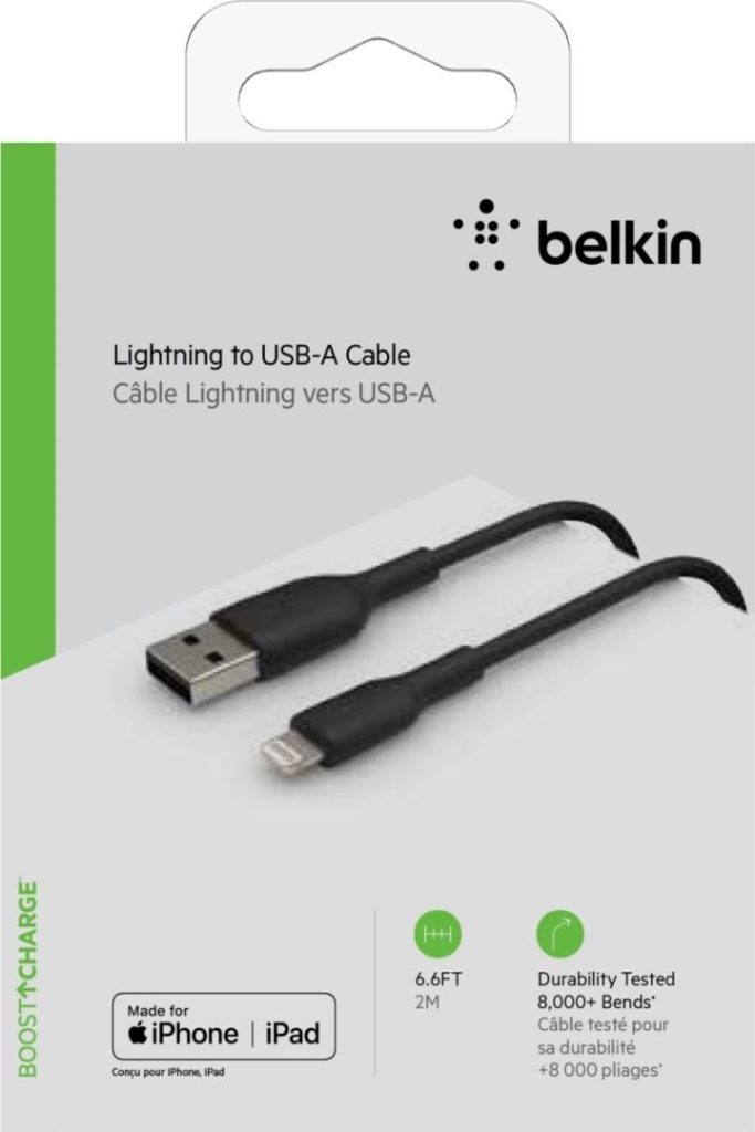 Belkin BOOST CHARGE™ Lightning to USB-A Cable - 2M - Zwart
