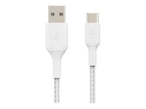 BELKIN BOOST↑CHARGE™ BRAIDED USB-C NAAR USB KABEL - 0,15 METER - WIT