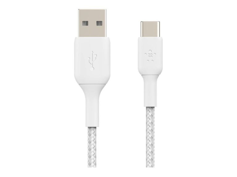 BELKIN BOOST↑CHARGE™ BRAIDED USB-C NAAR USB KABEL - 0,15 METER - WIT