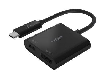 Belkin USB-C-naar-HDMI-adapter met oplader (60W) - zwart