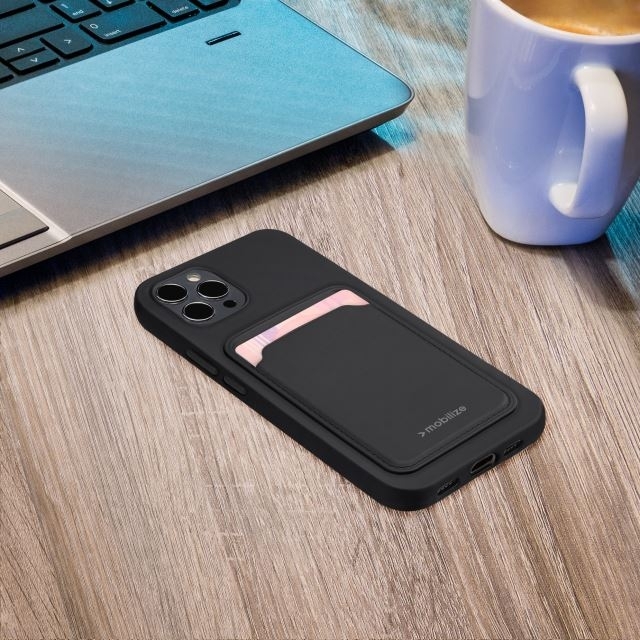 Mobilize Rubber Gelly Card Case Apple iPhone 11 Matt Black
