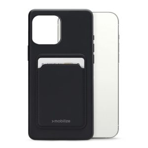 Mobilize Rubber Gelly Card Case Apple iPhone 13 Pro Max Matt Black