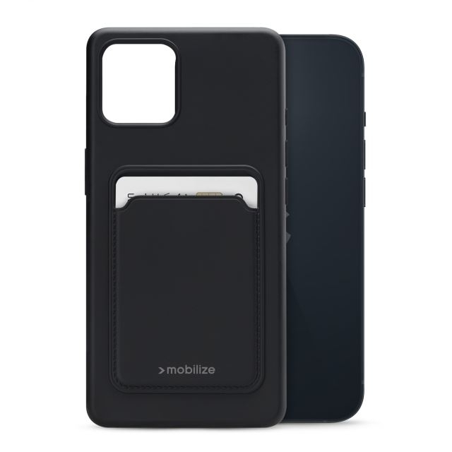 Mobilize Rubber Gelly Card Case Apple iPhone 13/14 Matt Black