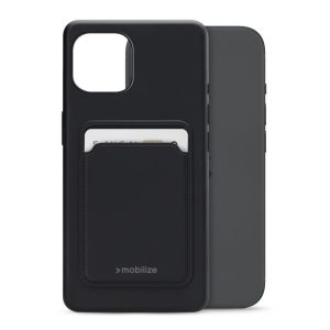 Mobilize Rubber Gelly Card Case Apple iPhone 15 Plus Matt Black