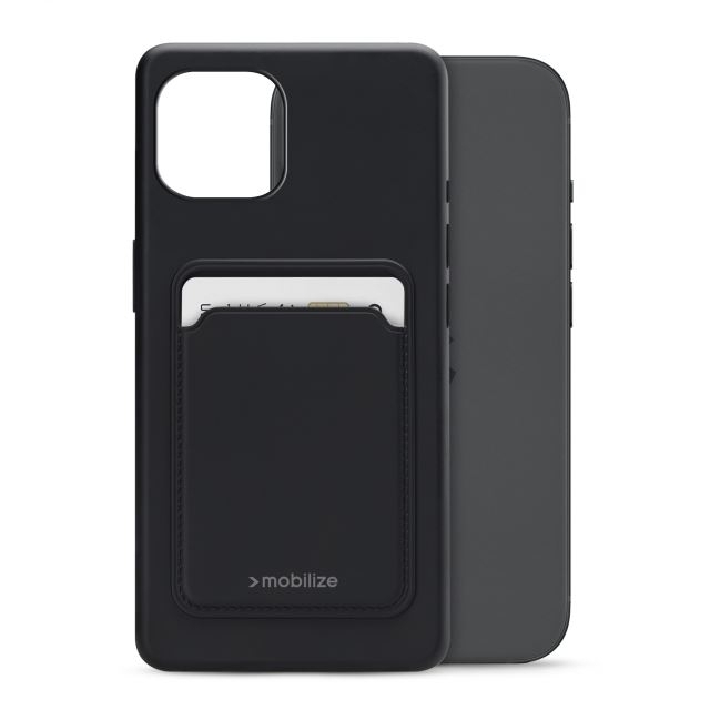 Mobilize Rubber Gelly Card Case Apple iPhone 15 Plus Matt Black