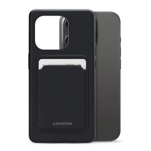 Mobilize Rubber Gelly Card Case Apple iPhone 15 Pro Matt Black