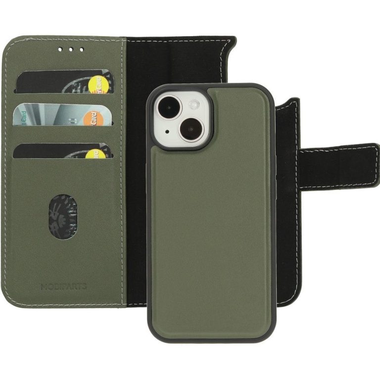 Mobiparts Leather 2 in 1 Wallet Case Apple iPhone 15 Green