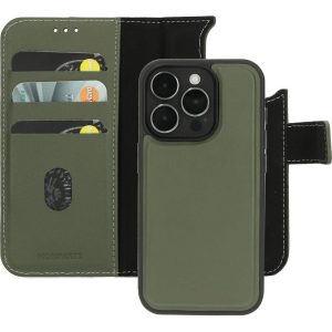 Mobiparts Leather 2 in 1 Wallet Case Apple iPhone 15 Pro Green