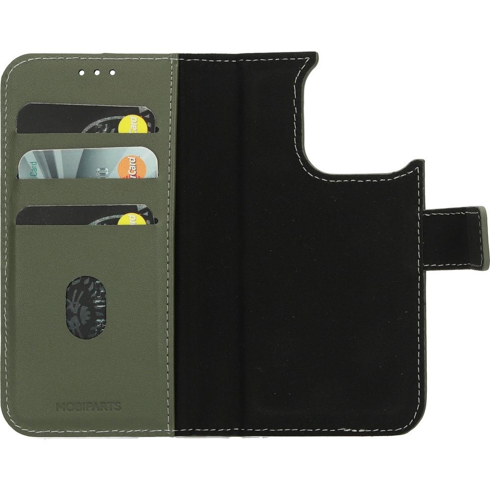 Mobiparts Leather 2 in 1 Wallet Case Apple iPhone 15 Pro Green