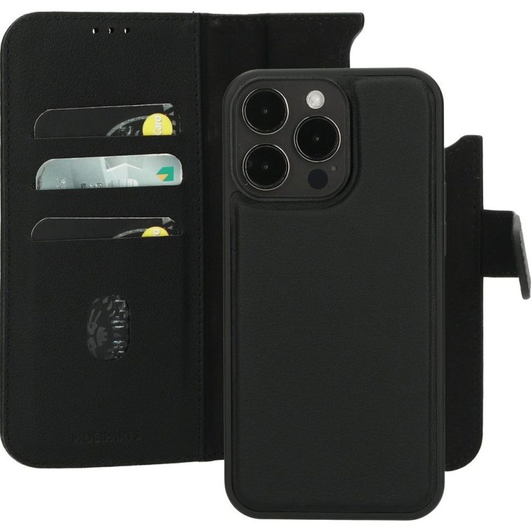Mobiparts Leather 2 in 1 Wallet Case Apple iPhone 15 Pro Max Black