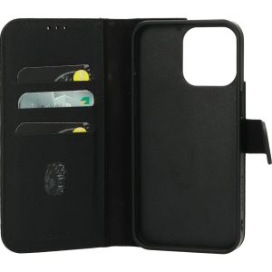 Mobiparts Leather 2 in 1 Wallet Case Apple iPhone 15 Pro Max Black