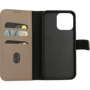 Mobiparts Leather 2 in 1 Wallet Case Apple iPhone 15 Pro Max Taupe