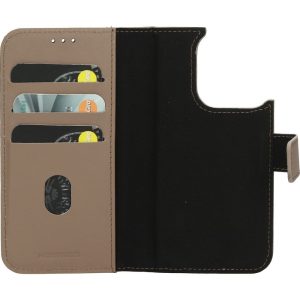 Mobiparts Leather 2 in 1 Wallet Case Apple iPhone 15 Pro Taupe