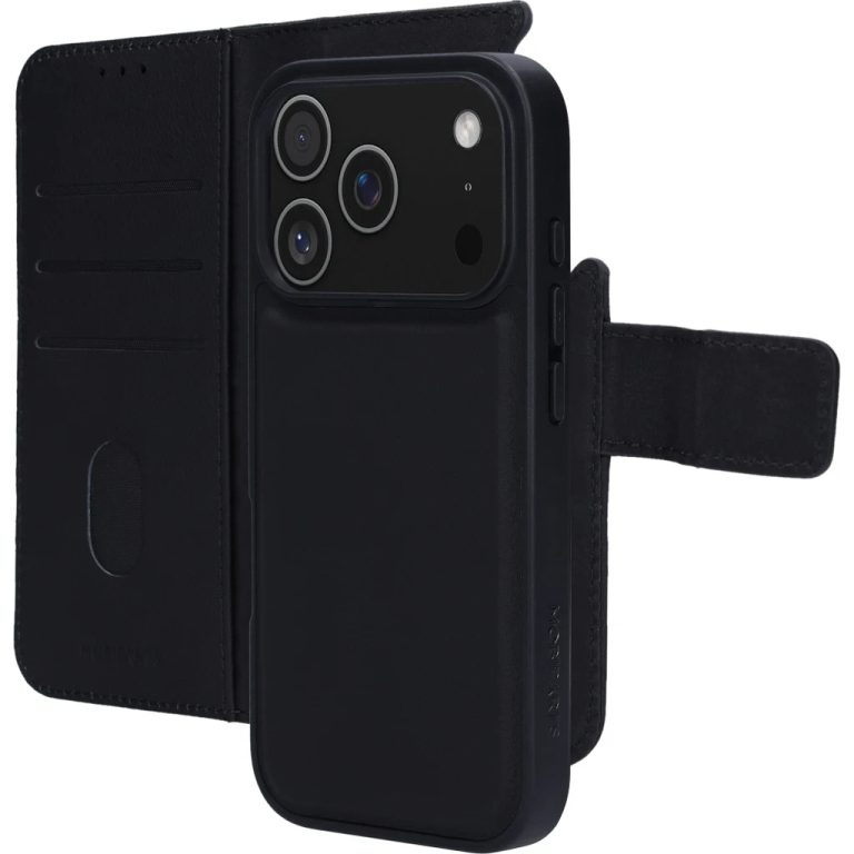 Mobiparts Leather 2 in 1 Wallet Case Apple iPhone 17 Pro Black