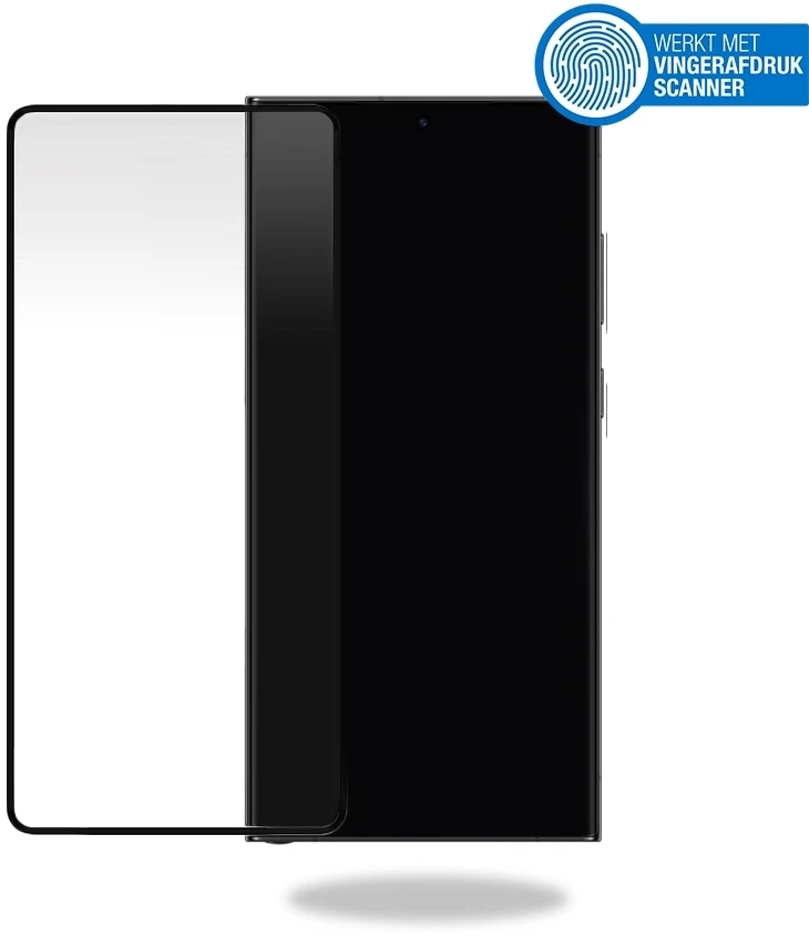 Mobilize Edge-To-Edge Glass Screen Protector Samsung Galaxy S23 Ultra 5G Black Edge Glue