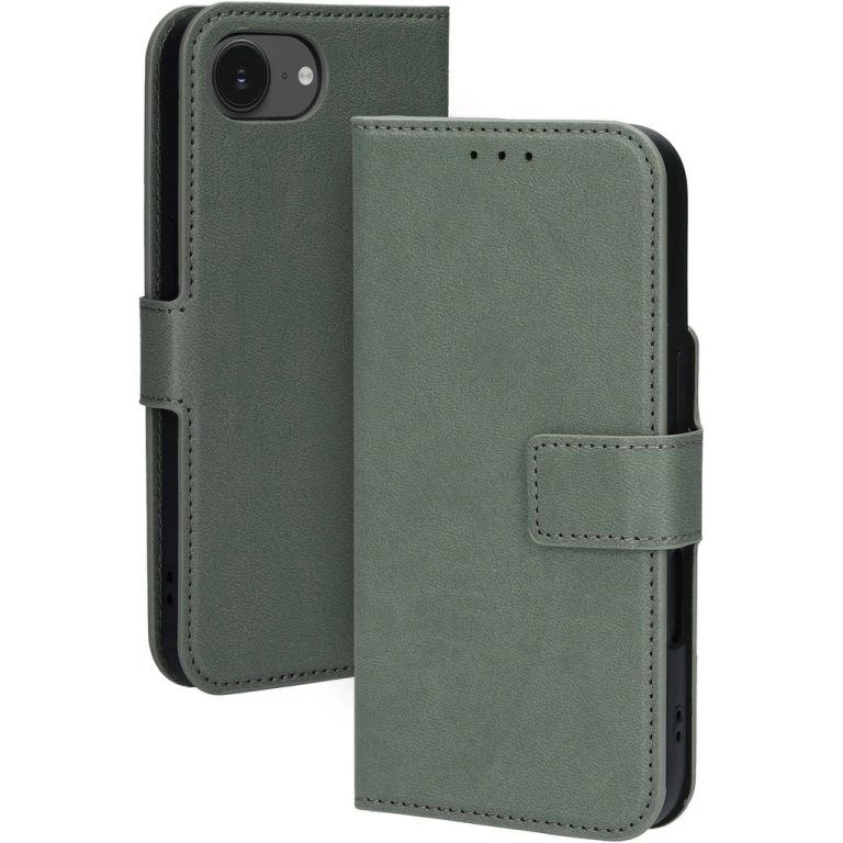 Mobiparts Classic Wallet Case Apple iPhone 16e Stone Green (MagSafe Compatible)