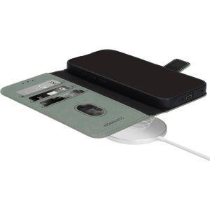 Mobiparts Classic Wallet Case Apple iPhone 16e Stone Green (MagSafe Compatible)