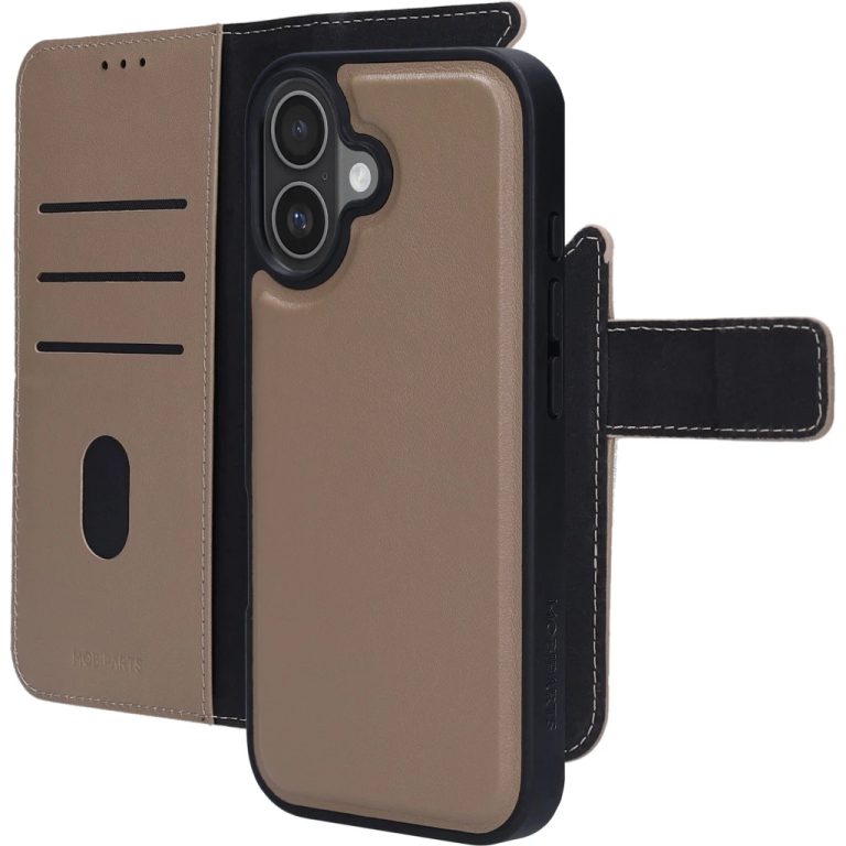 Mobiparts Leather 2 in 1 Wallet Case Apple iPhone 17 Taupe